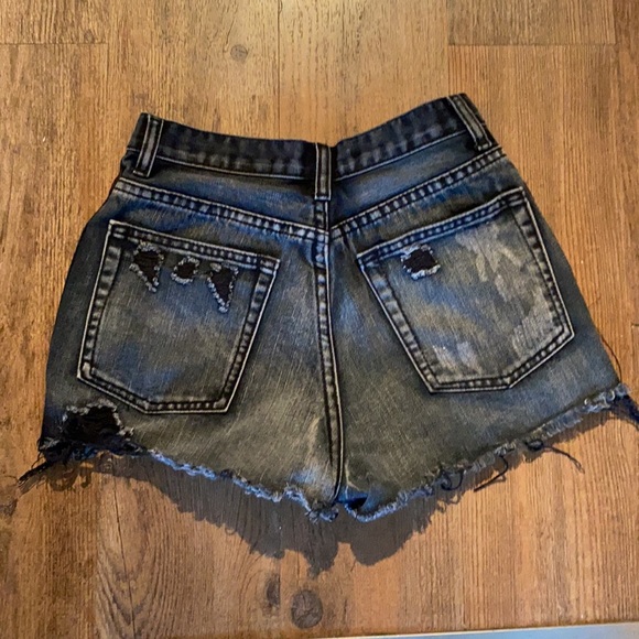 Denim Distressed-S -High Waist Shorts GUC!!! - Picture 2 of 12
